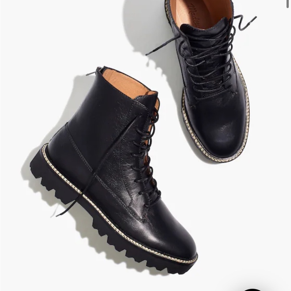 Madewell Citywalk Lugsole Boots size 8.5 Black